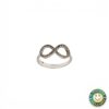 Anello  Infinity Oro Bianco con Pietre