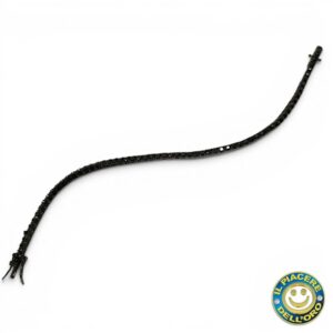 Tennis in Argento Nero con Zirconi Neri