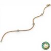 Bracciale Oro Giallo con Cuoricino Oro Bianco e Pietre Bianche