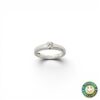 Anello solitario Oro Bianco con Diamante Ct 0.30 G VS
