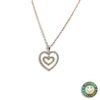 Collana Oro Giallo e Bianco con Ciondolo Cuore