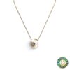 Damiani Collana Oro Rosa con Ciondolo in Ceramica Bianca e Diamanti